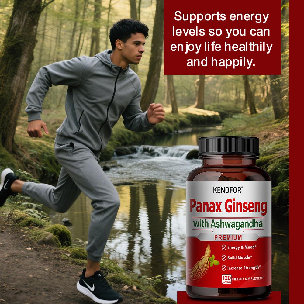 Korean red ginseng capsules, maca, 120 capsules