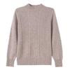 Stylish Autumn/Winter Women's Cashmere Sweater with Half-High Collar – Solid Color Thickened Wool Knitwear for Mid-Aged Mothers