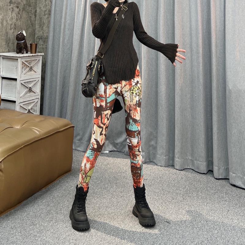 2025 Plaid High-Waist Stretchy Skinny Leggings for Women - Trendy Outerwear