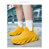 Men's Slip-on Sneakers Breathable Knit Athletic Shoes Hollow-out Cushioned Sole Fashionable Footwear for Training