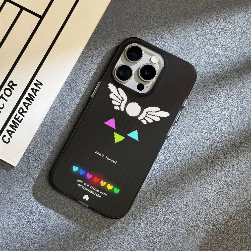 D-Deltarune Ralsei For iPhone 17 16 15 14 13 12 11 Pro Max Plus Pro Corrugated Shockproof Matte Phone Cover
