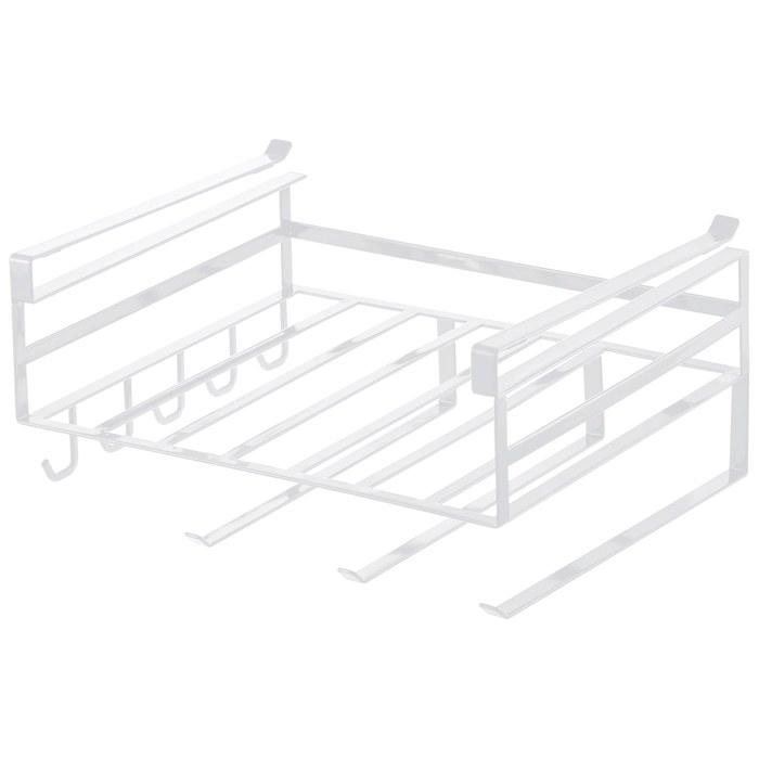 Yamazaki Tower Under-Shelf Multi-Function Rack White, 30.5x26x16cm