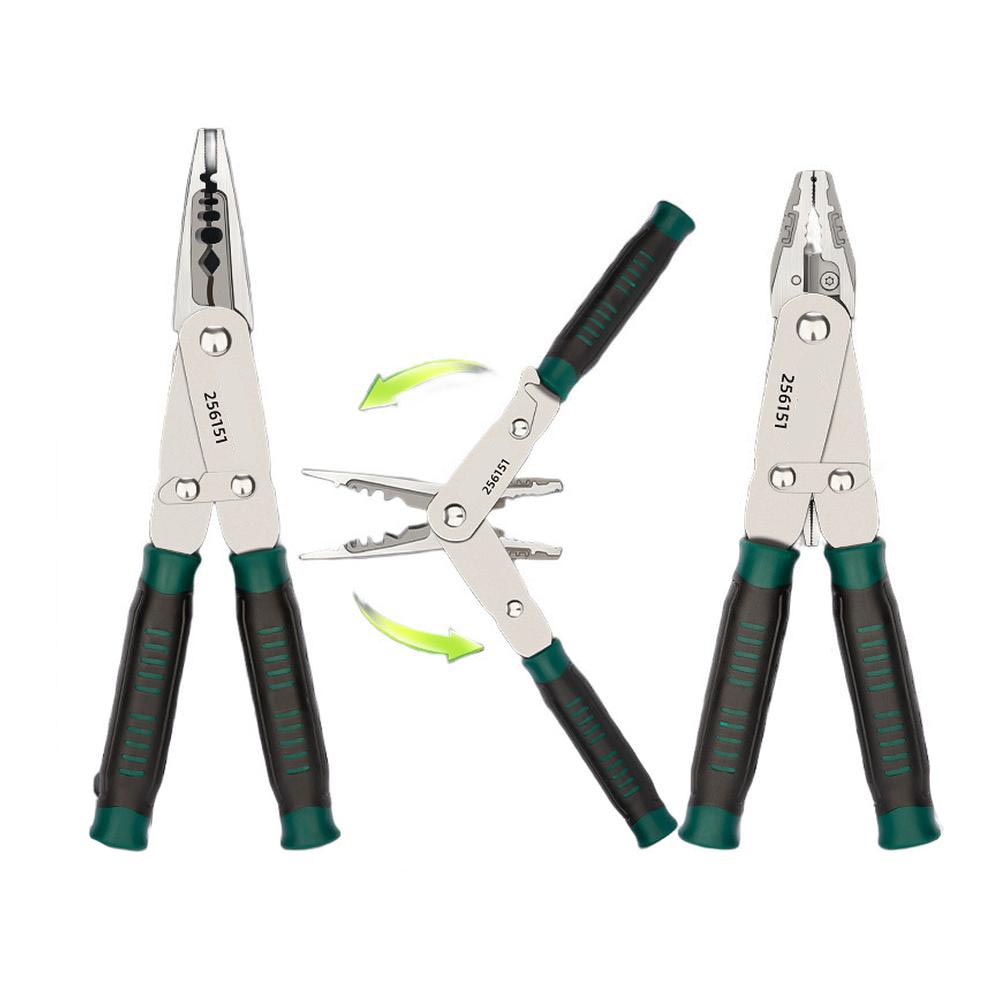 Multifunctional Pliers Needle-nose Design Flat-nose Gripping Wire Cutting Stripping Tool For Electrical Work Accessories