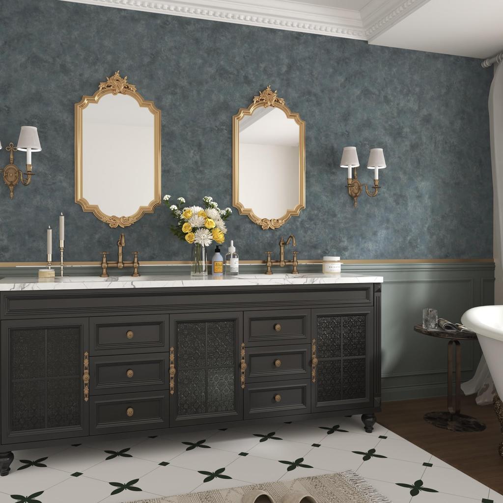 Boobest Wallpaper 40cm Wide X 3m Space Marble Stylish Wallpaper for and Rental Properties Blue-Green Stickers, Long, Color, Sheet, Peelable,