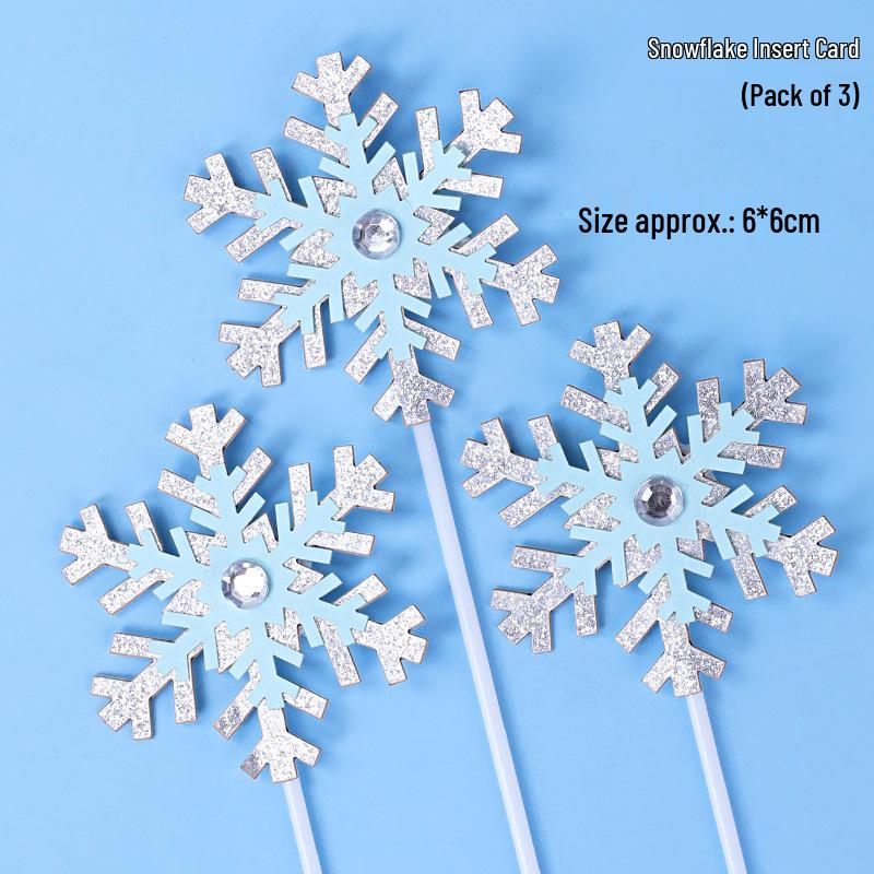 Frozen Christmas Snowflake Acrylic Cake Decoration Insert