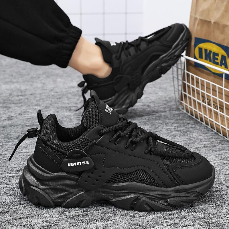 Summer Men's Shoes New Breathable Mesh Shoes Men's Trend Versatile Platform White Sports Shoes Casual Shoes Men