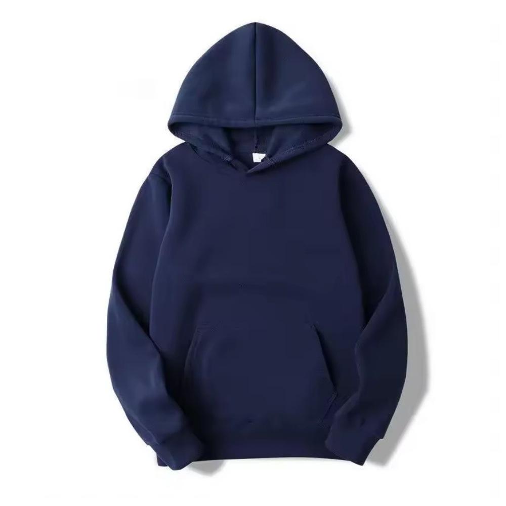 Plain Fleece Men's Hooded Fashion Sweatshirt Unisex White Black Hooded Sports Casual Sweater