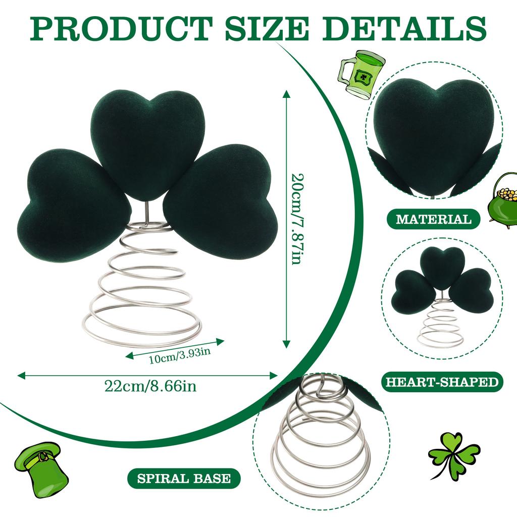 St. St. Patrick's Day Trädtopp, Högtidsträdtopp Prydnad, Fest- och Heminredning för Bordsyta