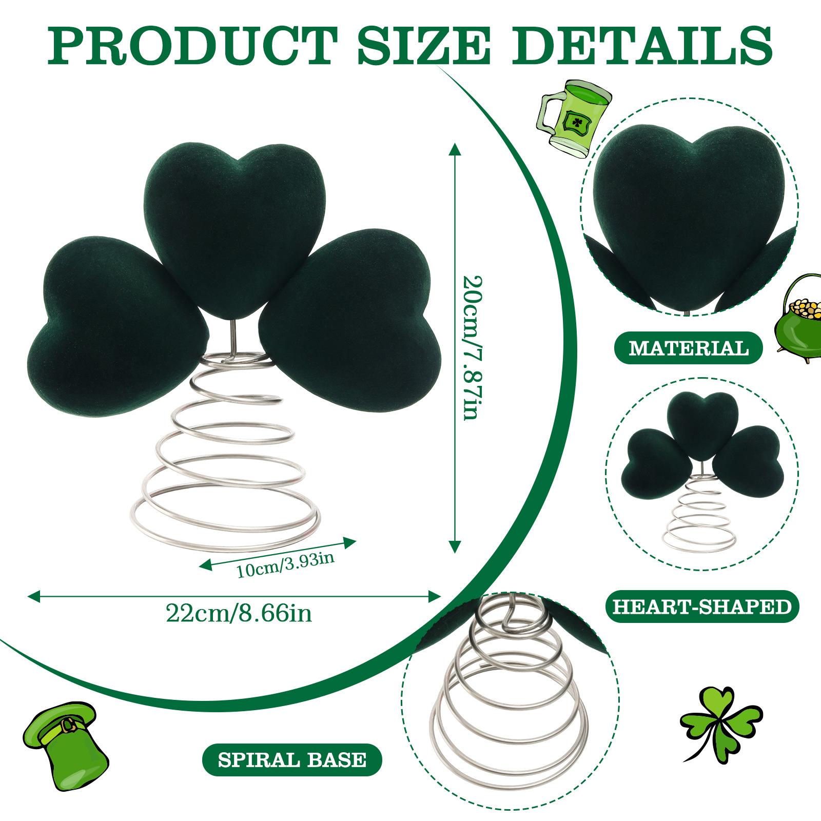 

St. Patrick s Day Tree Topper, Holiday Tree Topper Ornament, Party And Home Tabletop Decoration One Size