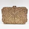 WHTUOHENG Borsa a Pochette da Sera da Donna con Fiore d'Oro e Cristalli Borsa Lussuosa da Donna con Diamanti Borsa da Matrimonio Sposa Borsa per Cena Cocktail