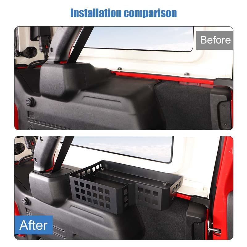 Car Tail Box Multifunctional Storage Box Organizer Metal Container For Jeep Wrangler JL 2024 Up 4-Door Version Interior Stowing Tidying Accessories