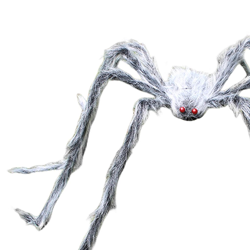 Fake Large Hairy Halloween Spider with Glowing Red Eyes Halloween Decorations Spider for Window Wall Indoor Outdoor Decorations