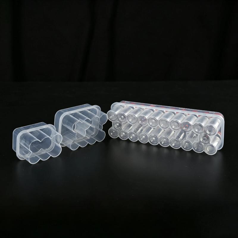 Dustproof Skincare Ampoule Organizer 1Pcs Plastic BA3 Storage Case Fit 3ml 2-10 Serum Vials for Daily Use Travel
