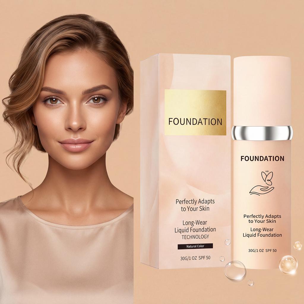 Intelligent Skin-Tone Adaptation Foundation Glossy facial foundation that evens out skin tone, is moisturizing, easy to apply,