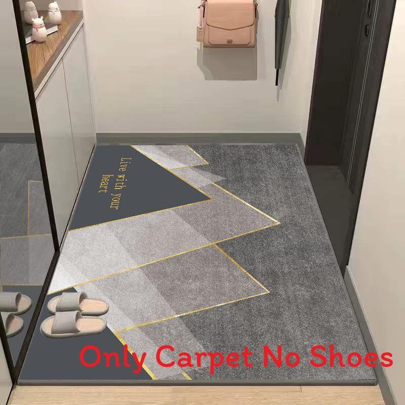 Modern Entryway Minimalist Doormat With Polyester Fiber For Home Decor Entrance