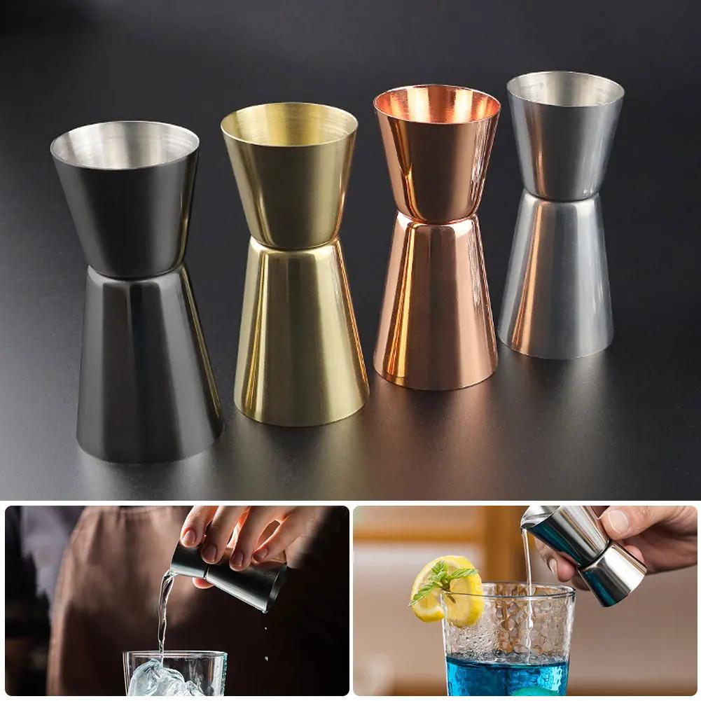 15/30ml or 25/50ml Stainless Steel Cocktail Shaker Measure Cup Dual Shot Drink Spirit Measure Jigger Kitchen Gadgets