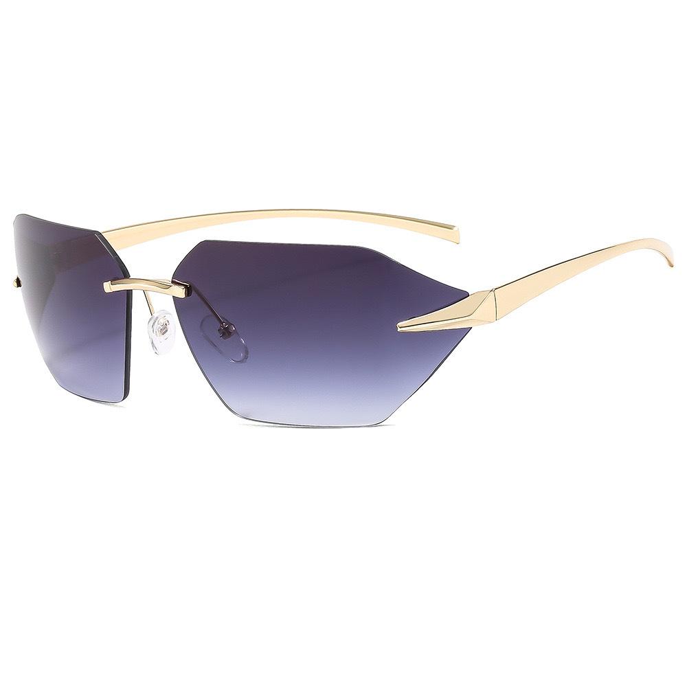 

Новые европейские и американские солнцезащитные очки без оправы в милом и крутом стиле для женщин, модные и персонализированные солнцезащитные очки с защитой от ультрафиолета