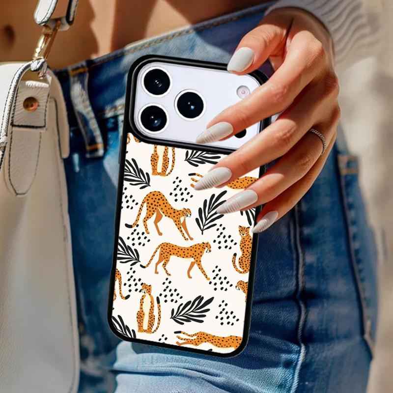 Cheetah Panther Phone Case For iPhone 17 Air 14 15 13 12 Max Cover For Apple 14 15 16 16e 11 Pro Max Plus Coque