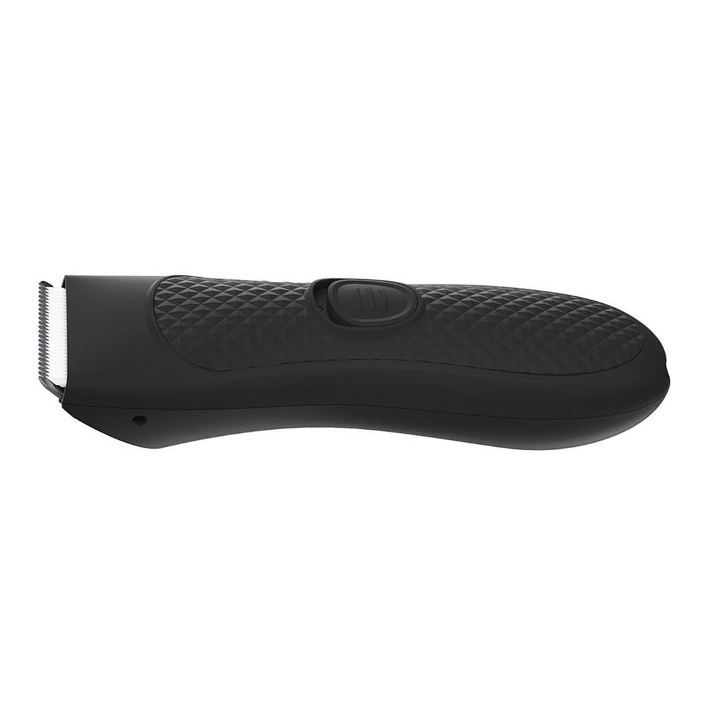 Electric Groin Hair Trimmer Waterproof Safety USB Charging Body Hair Groomer Adult Black