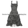 Euro-American Gothic Lolita Ball Gown: Slim, Irregular Lace-up Corset Dress
