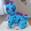 Fashion Pet Dog Jacket Winter Warm Clothes Lovely Cats Photo Dinosaur Costume