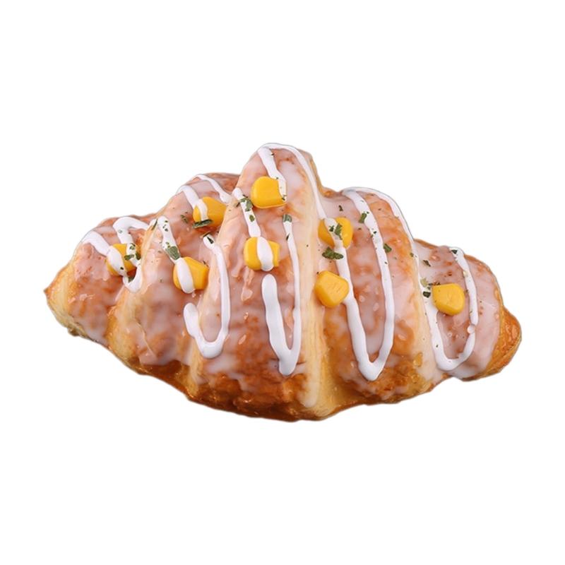 Artificial Croissants Fake Toy Simulation Croissants Fake Bread for Display Dropshipping