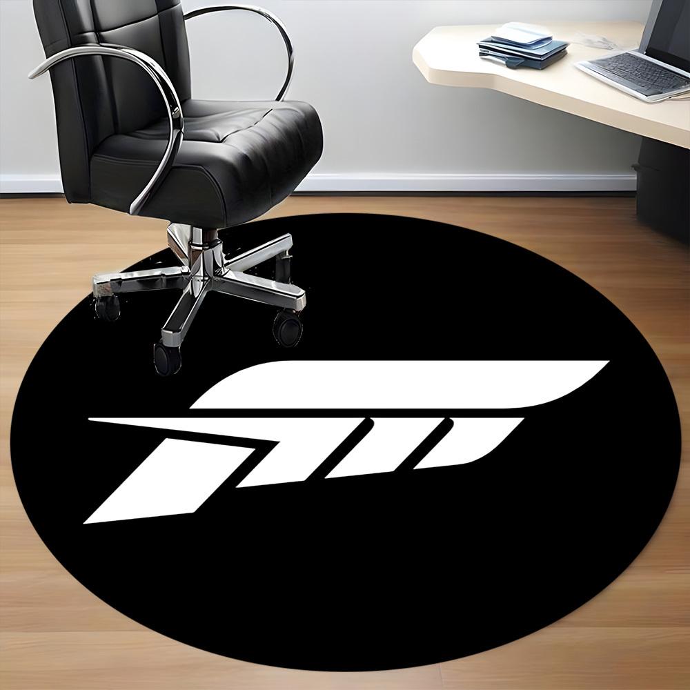 1pc Forza Horizon Office Round Area Rug, Indoor Mat Suitable For Office,Bedroom Living Room Home Decor, Room Deco A0926044