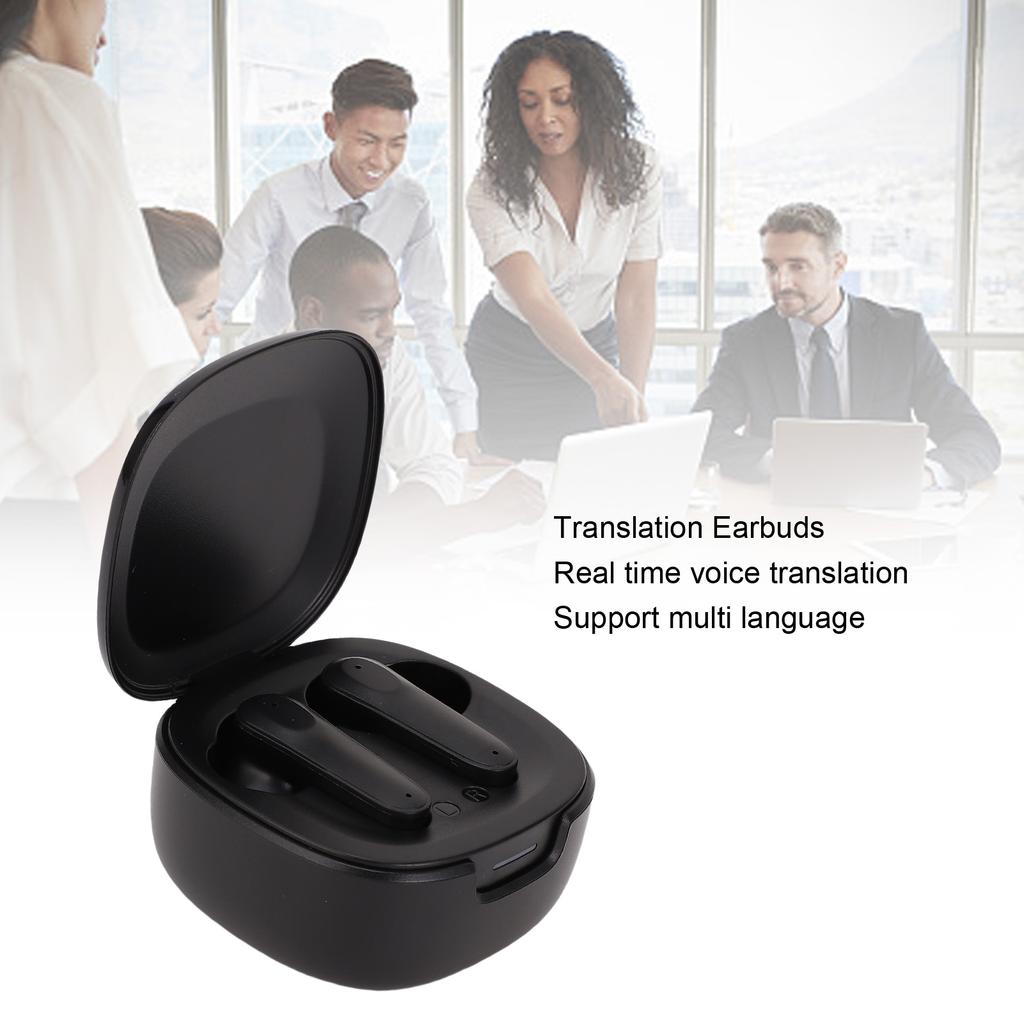 Language Translation Device Translation Earbuds Real Time Multi Language Translator Active Noise Cancelling Bluetooth Earphones