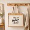 Sac cabas - PLANETEE - J'peux pas minimaliste - Toile de jute et coton - 21 L (43×33×21 cm) - Anses 65 cm