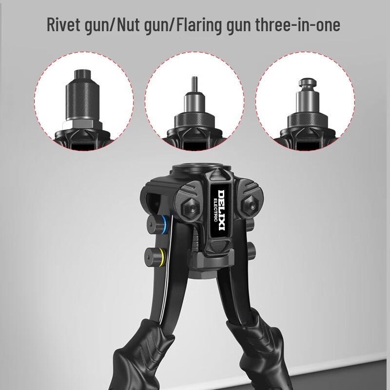 DELIXI Electric Rivet Gun Converter Kit CN Plug (adapter Included)