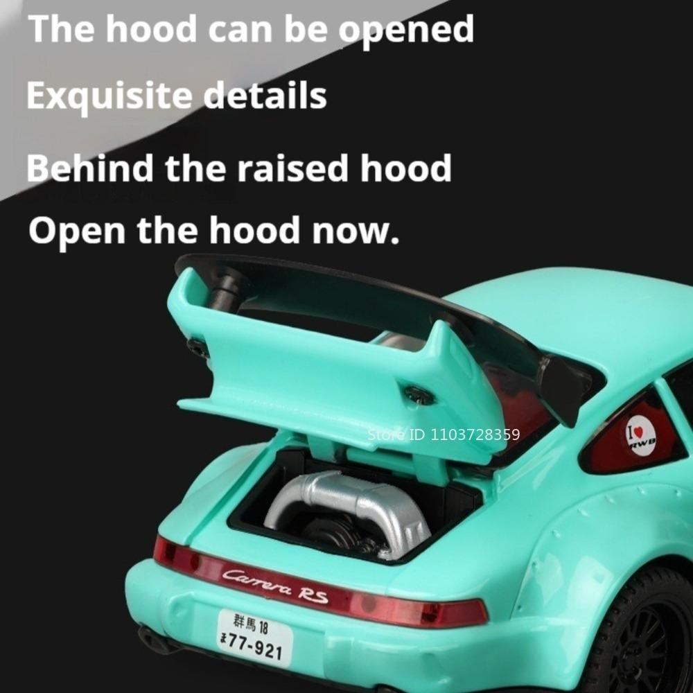 1:32 964 GT3RS Supercar Model Toys Metal Diecas Doors Opened Pull Back Rubber Tires Simulation Interior Collection Sports Cars