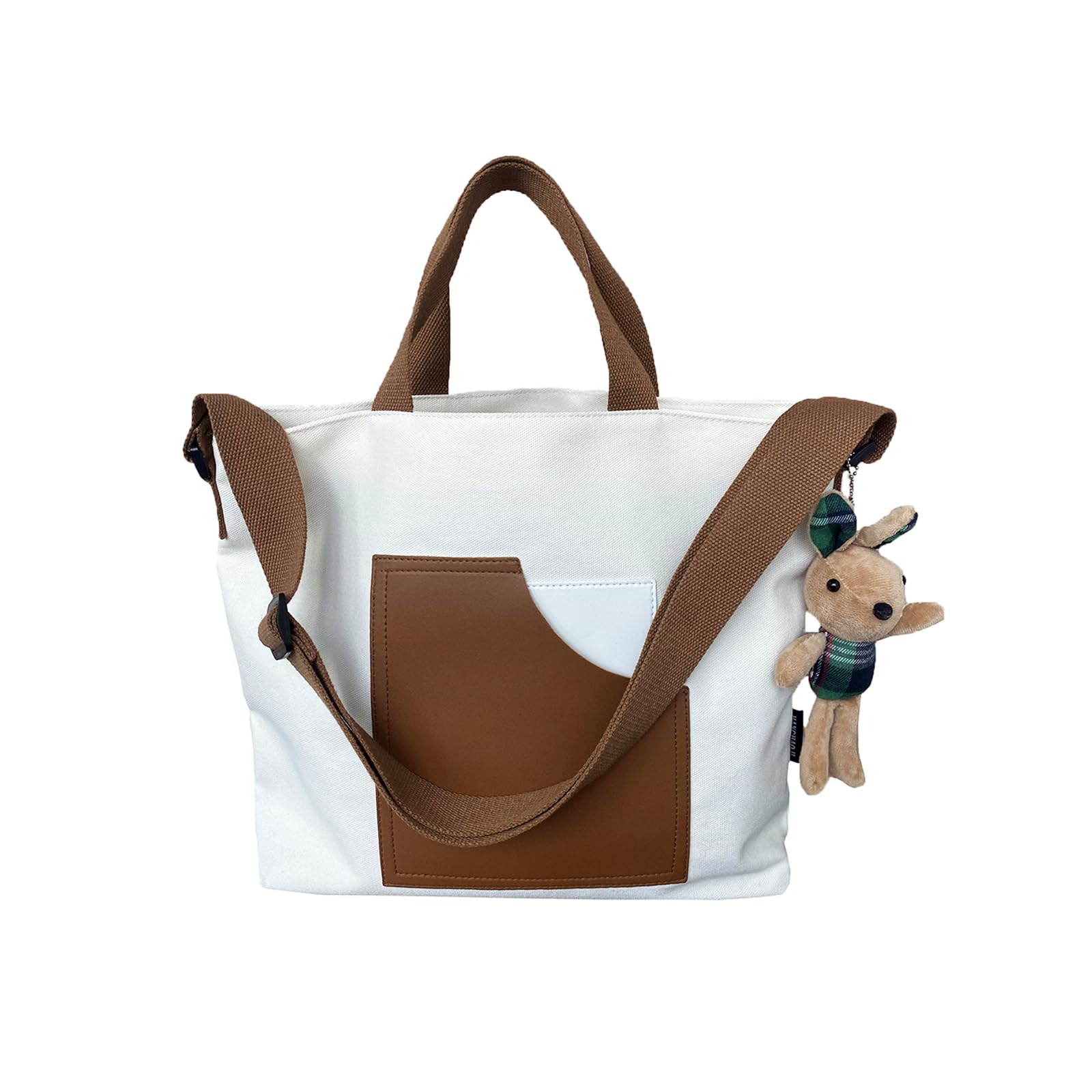 

DOSARRIBA Canvas Tote Bag, CrossbodyShoulder Bag, Large Capacity, Zippered Cloth, Interior and Exterior Pockets, Ultra-Lightweight (480g), Unisex,