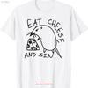 Eat Cheese And Sin Humorvolles Lustiges Baumwoll-T-Shirt Hergestellt in den USA Vintage Unisex Herren Streetwear Atmungsaktiv Stilvoll Grafik