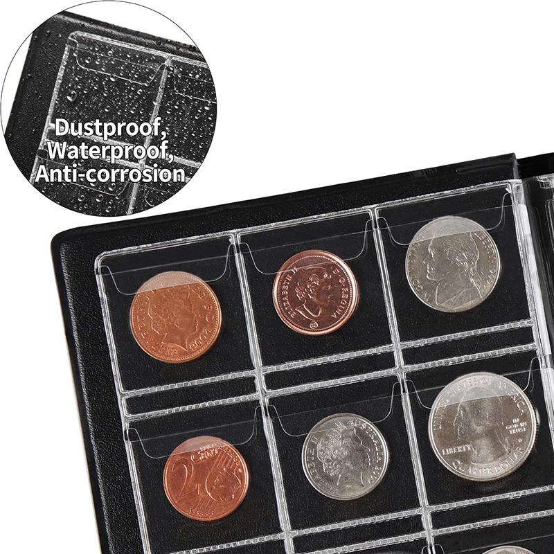 240 Pockets Coin Collection Holder PVC Penny Album Gifts Coin Collecting Album 10 Pages Coin Collection Book For Collectors