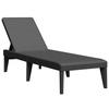 VidaXL Chaise Longue, Siège avec Dossier Réglable, Bain de Soleil, Transat de Jardin Patio Terrasse Arrière-cour, Moderne, 364219