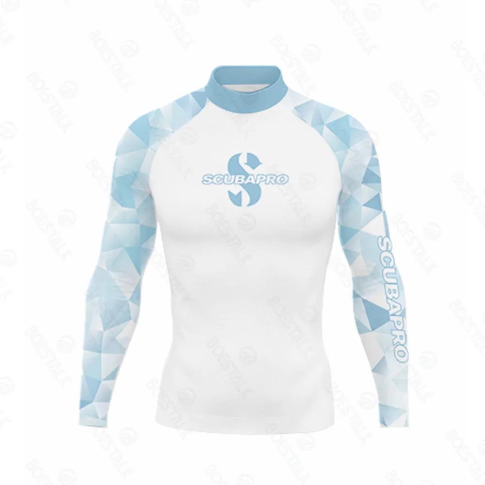 Cross-border special for printed long-sleeved surf suits, tight anti-chlorine wetsuits, beach sunscreen jellyfish suits