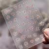 Fireworks Nail Stickers Rainbow Laser Silver Pink Blooming Firework New Year Celebration Nail Art Decals Decoration