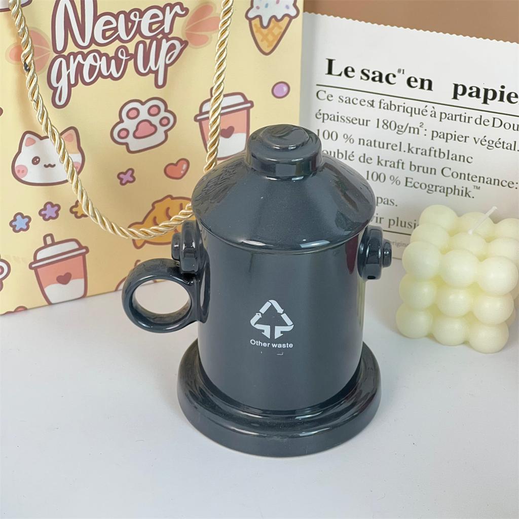 Single product -- creative personalized ceramic cup industrial wind fire hydrant modeling water cup mug household large capacity practical