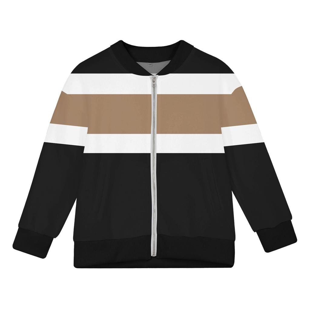 Kızlar Fermuarlı Ceketler Çocuklar Sonbahar Uzun Kollu Sweatshirtler Cepli Dış Giyim 5-15 Yaş