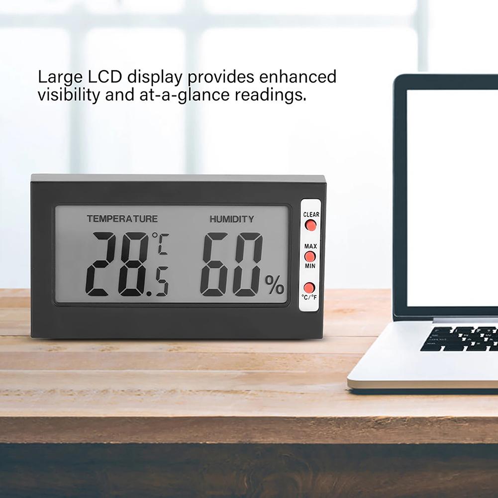 Indoor Digital Hygrometer Thermometers Large Screen Display Temperature Humidity Gaumge Meter For Room Indoor