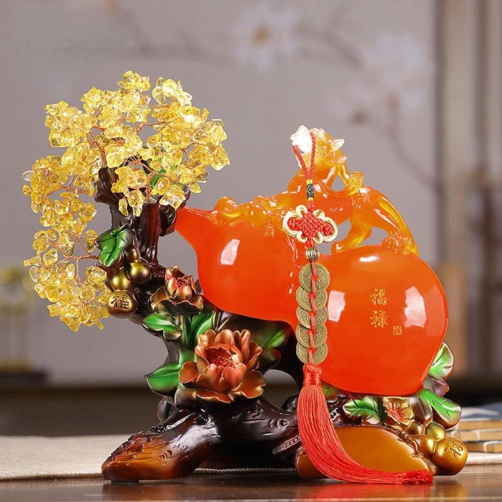 Fortune Gourd Brave Crystal Ornaments Crafts Home Office Living Room Wine Cooler Furnishings Decor