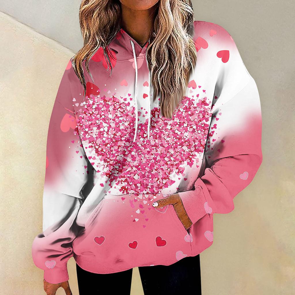 Dámská móda Denní všestranný Ležérní mikiny s výstřihem Grafika Denní Dlouhý rukáv Gradient Patchwork Potištěné Top mikiny