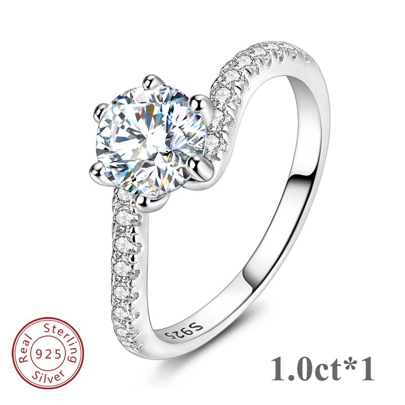 

Moissanite Rings copper 0810CT Classic Sparkling Eternity Band Engagement Wedding Ring for Lady Women Bride High Quality 6