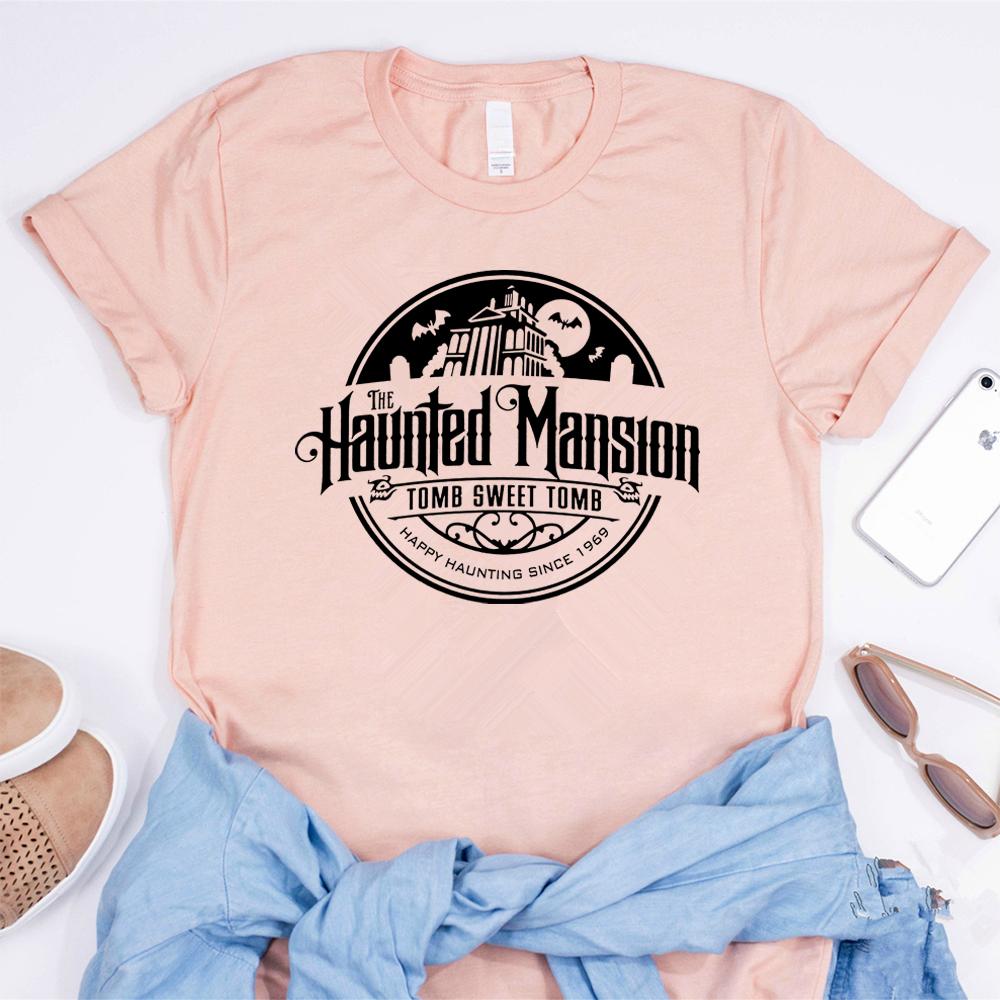 Strašidelný dům Retro tričko Vintage tričko s jízdou Strašidelný dům WDW tričko Vintage distressed unisex tričko Dámské letní tričko