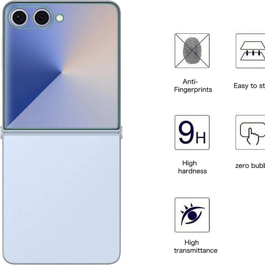 [2+2] 4IN1 HD Tempered Glass Outer Screen Protector + 2PCS Soft Screen Protector Flexible TPU Film for Samsung Galaxy Z Flip 7 6 5 Flip7 Flip6 5G