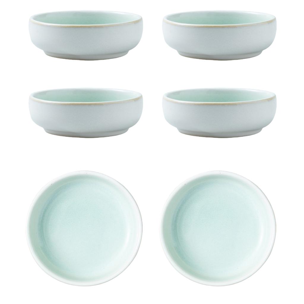 Pakket van 6 Elegante Japanse Geïnspireerde Schalen Keramisch Duurzaam Voorkant Perfecte Maaltijden voor het Gezin Moderne Esthetiek