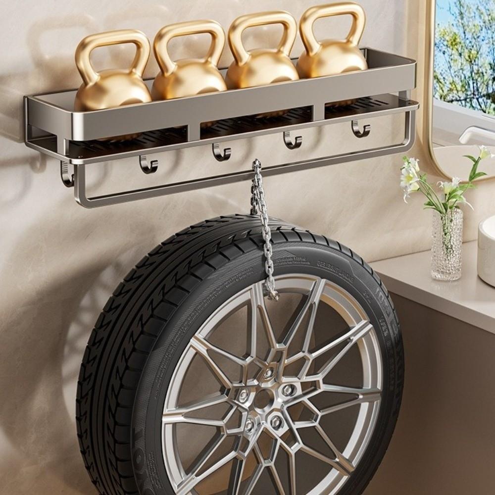 Rustproof Wall Shelf Wear-resistant Organizer Rack Durable Shower Storage Rack  Apartment