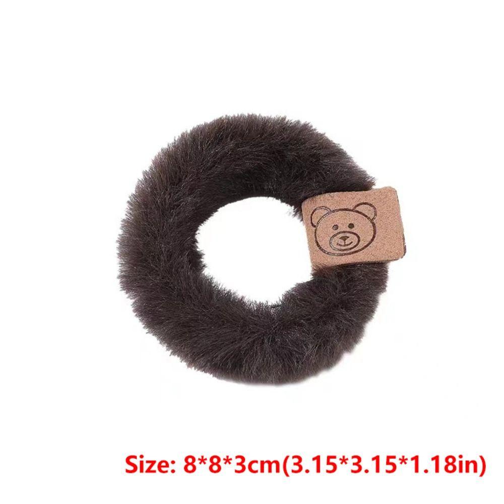 Korean Style Hair Rope Bear Ponytail Headband Fashion Plush Hair Band