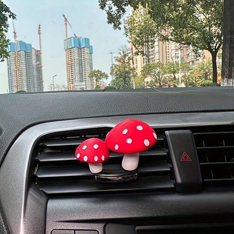 Cute Mushroom Healing Decoration Series Car Decorations, New Car Interior Car Center Console Ornaments
