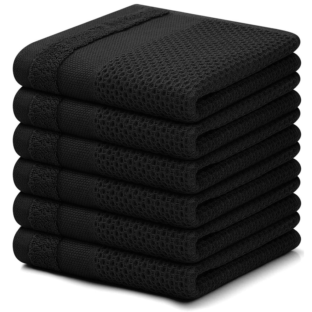 Olanly Kitchen Cotton Towels Honeycomb Breathable 100% Cotton Dish Cloths Reusable Absorbent Household Washable Cleaning Cloths